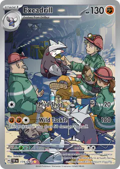 Excadrill Illustration Rare card from Temporal Forces