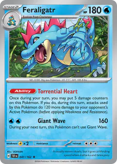 Feraligatr Rare card from Temporal Forces