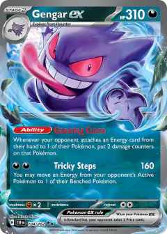 Gengar ex Double Rare card from Temporal Forces