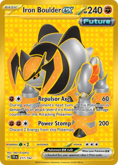 Iron Boulder ex Hyper Rare card from Temporal Forces