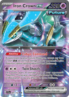 Iron Crown ex Double Rare card from Temporal Forces