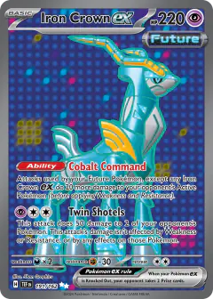 Iron Crown ex Ultra Rare card from Temporal Forces