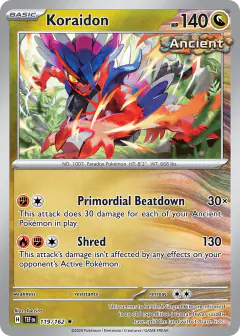 Koraidon Rare card from Temporal Forces