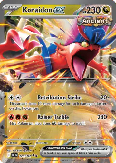 Koraidon ex Double Rare card from Temporal Forces