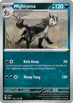 Mightyena Common card from Temporal Forces