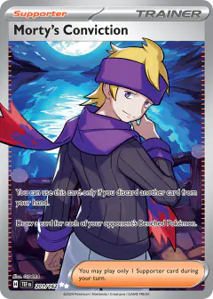 Morty's Conviction Ultra Rare card from Temporal Forces