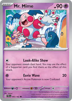 Mr. Mime Common card from Temporal Forces