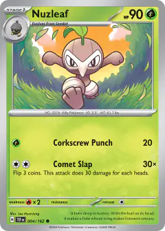 Nuzleaf Common card from Temporal Forces