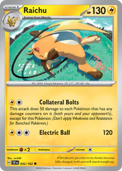 Raichu Common card from Temporal Forces