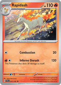 Rapidash Uncommon card from Temporal Forces