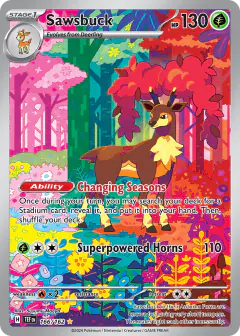 Sawsbuck Illustration Rare card from Temporal Forces