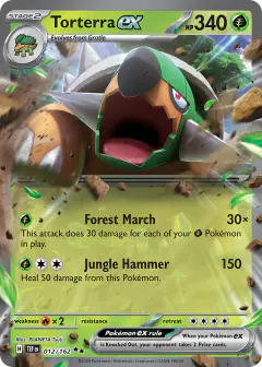 Torterra ex Double Rare card from Temporal Forces