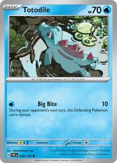 Totodile Common card from Temporal Forces