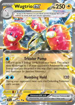 Wugtrio ex Double Rare card from Temporal Forces