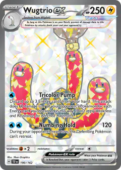 Wugtrio ex Ultra Rare card from Temporal Forces