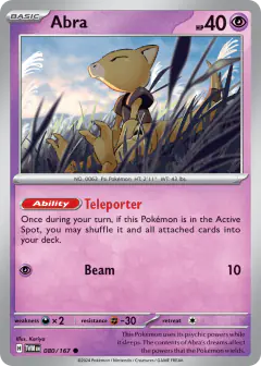 Abra Common card from Twilight Masquerade