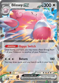 Blissey ex Double Rare card from Twilight Masquerade