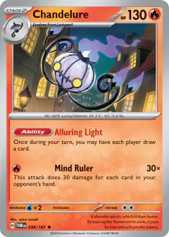Chandelure Rare card from Twilight Masquerade