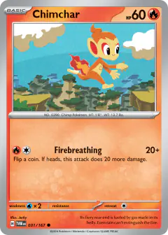 Chimchar Common card from Twilight Masquerade