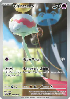 Chimecho Illustration Rare card from Twilight Masquerade