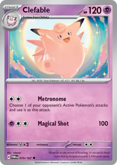 Clefable Uncommon card from Twilight Masquerade