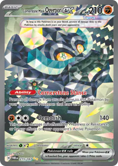 Cornerstone Mask Ogerpon ex Special Illustration Rare card from Twilight Masquerade