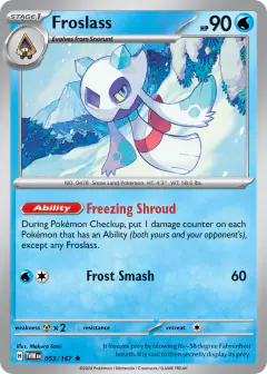 Froslass Rare card from Twilight Masquerade