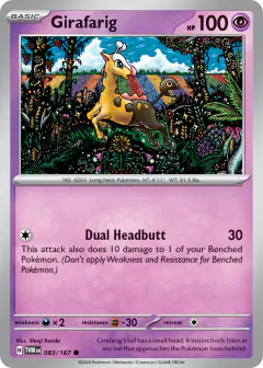 Girafarig Common card from Twilight Masquerade