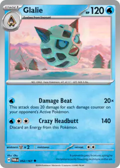 Glalie Uncommon card from Twilight Masquerade
