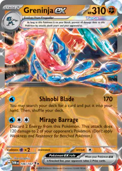Greninja ex Double Rare card from Twilight Masquerade