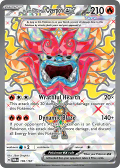 Hearthflame Mask Ogerpon ex Ultra Rare card from Twilight Masquerade