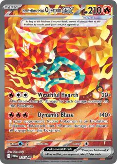 Hearthflame Mask Ogerpon ex Special Illustration Rare card from Twilight Masquerade