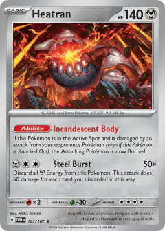 Heatran Rare card from Twilight Masquerade