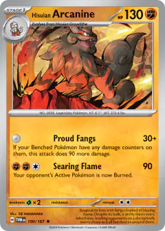 Hisuian Arcanine Rare card from Twilight Masquerade