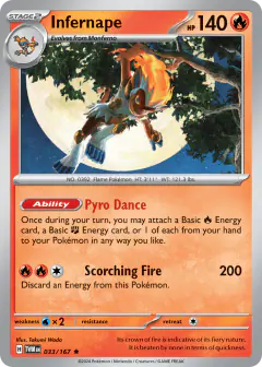 Infernape Rare card from Twilight Masquerade