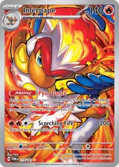 Infernape Illustration Rare card from Twilight Masquerade