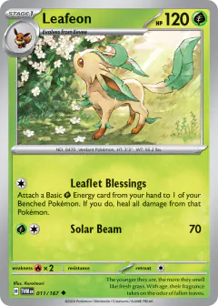 Leafeon Uncommon card from Twilight Masquerade