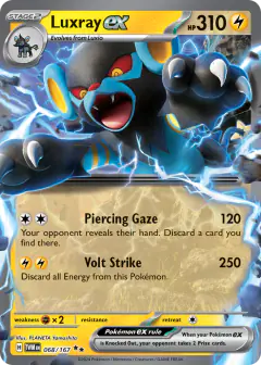 Luxray ex Double Rare card from Twilight Masquerade