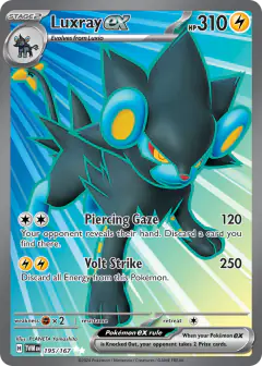 Luxray ex Ultra Rare card from Twilight Masquerade