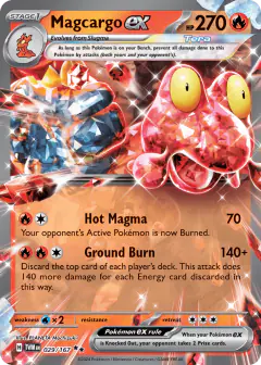 Magcargo ex Double Rare card from Twilight Masquerade