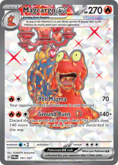 Magcargo ex Ultra Rare card from Twilight Masquerade