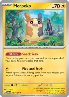 Morpeko Uncommon card from Twilight Masquerade