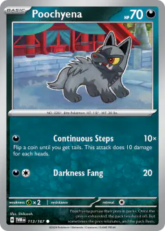 Poochyena Common card from Twilight Masquerade