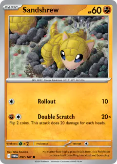 Sandshrew Common card from Twilight Masquerade