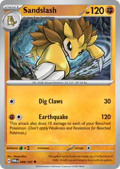 Sandslash Uncommon card from Twilight Masquerade