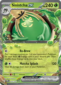 Sinistcha ex Double Rare card from Twilight Masquerade