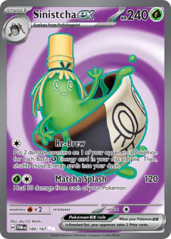 Sinistcha ex Ultra Rare card from Twilight Masquerade