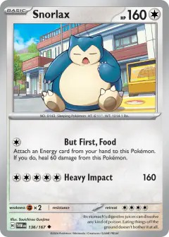 Snorlax Uncommon card from Twilight Masquerade
