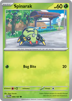 Spinarak Common card from Twilight Masquerade