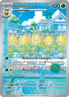 Sunflora Illustration Rare card from Twilight Masquerade